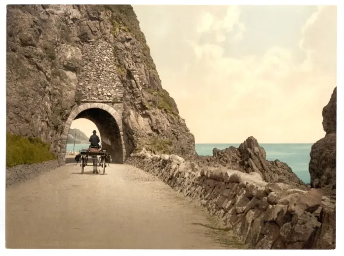 Framed Print : Black Cave Tunnel. County Antrim, Ireland Framed Print : Black Cave Tunnel. County Antrim, Ireland