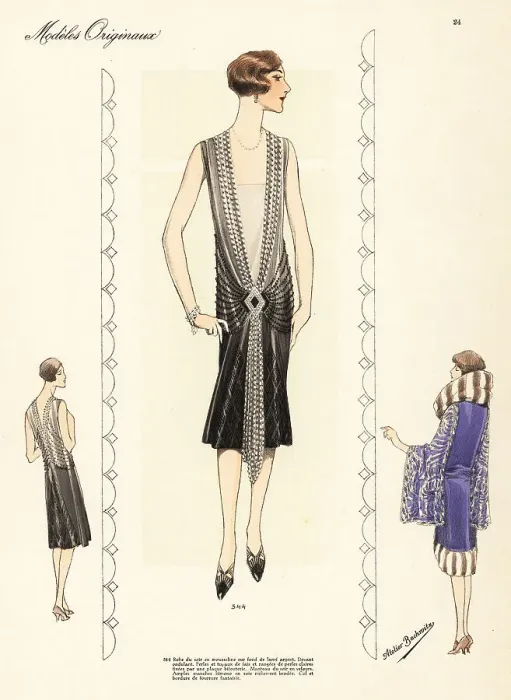Framed Print : Black chiffon evening dress and velvet coat Framed Print : Black chiffon evening dress and velvet coat