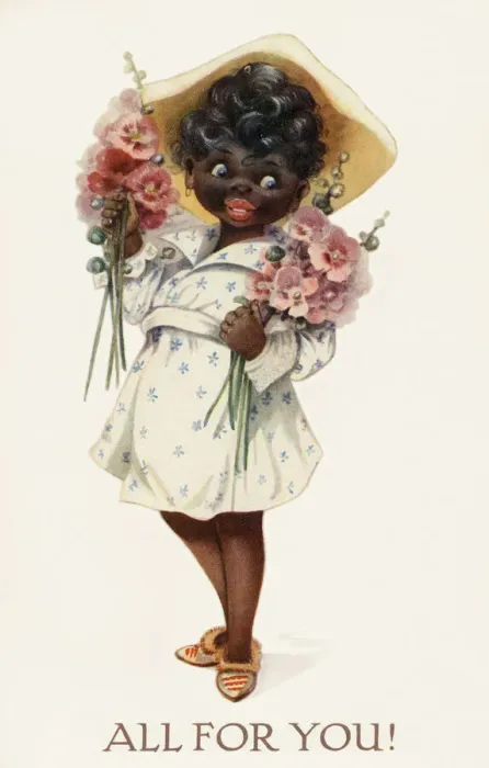 Framed Print : Black girl with flowers Framed Print : Black girl with flowers