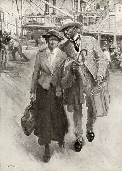 Black Man and Woman walking Together