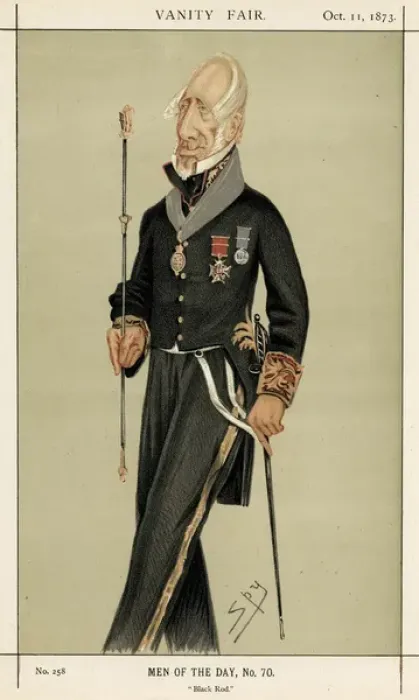 Framed Print : BLACK ROD / 1873 Framed Print : BLACK ROD / 1873