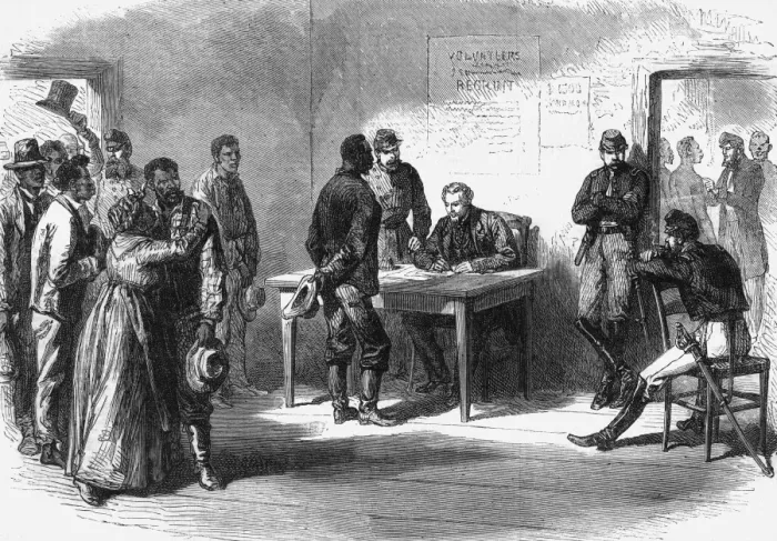 Framed Print : Black Soldiers Recruited Framed Print : Black Soldiers Recruited