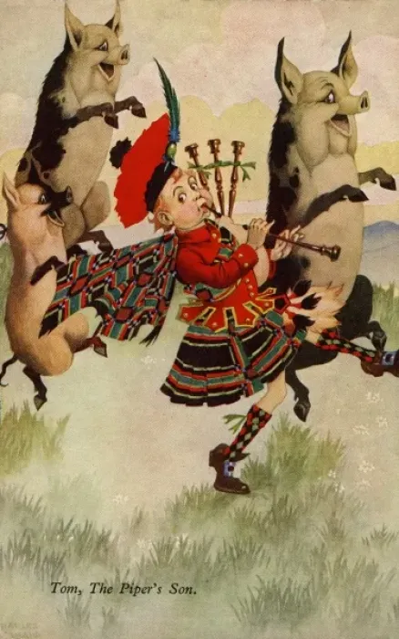 Framed Print : Black. Tom The Pipers Son. Charles Folkard. c. 1923. jpg Framed Print : Black. Tom The Pipers Son. Charles Folkard. c. 1923. jpg