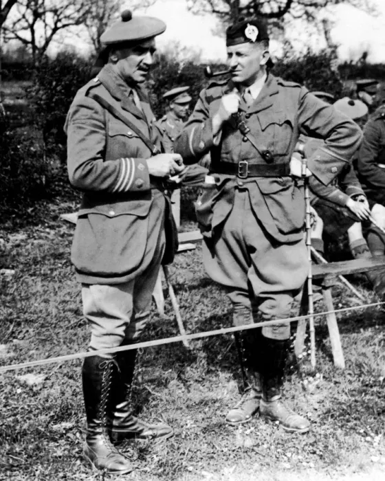 Framed Print : Black Watch colonel during sports break, WW1 Framed Print : Black Watch colonel during sports break, WW1