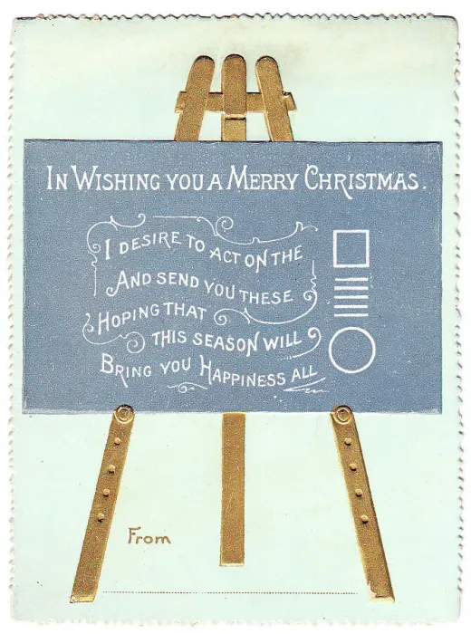 Framed Print : Blackboard with comic verse on a Christmas card Framed Print : Blackboard with comic verse on a Christmas card