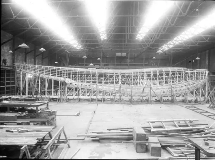 Framed Print : Blackburn Iris fuselage during construction Framed Print : Blackburn Iris fuselage during construction