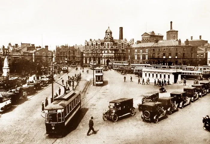 Framed Print : Blackburn Station Square probably 1920s Framed Print : Blackburn Station Square probably 1920s