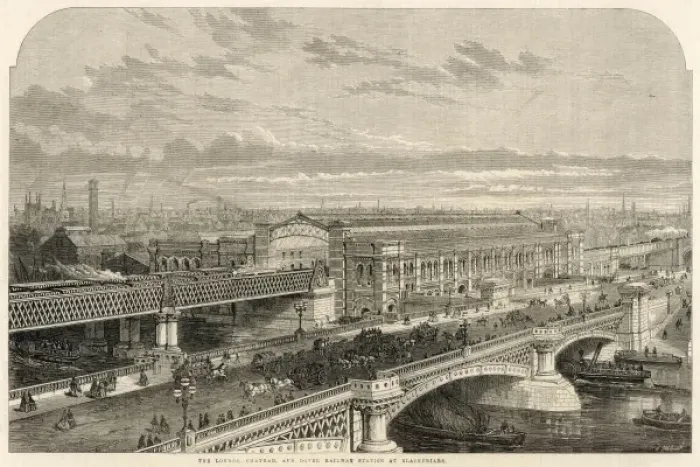 Framed Print : Blackfriars Station, City of London Framed Print : Blackfriars Station, City of London