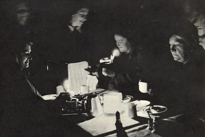 Framed Print : Blackout, meal by candlelight, 1949 Framed Print : Blackout, meal by candlelight, 1949