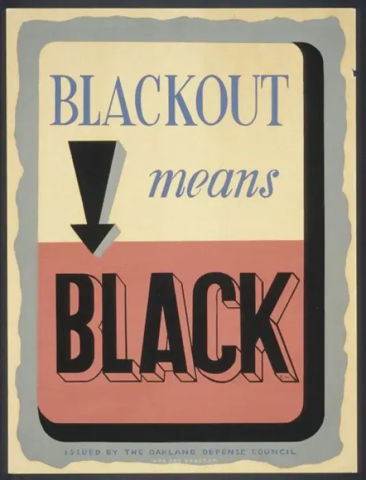 Framed Print : Blackout means black Framed Print : Blackout means black