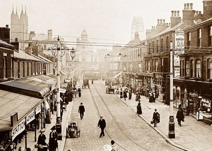 Framed Print : Blackpool Abingdon Street and the Big Wheel early 1900s Framed Print : Blackpool Abingdon Street and the Big Wheel early 1900s