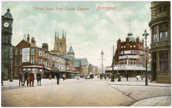 Framed Print : Blackpool, Lancashire: Talbot Road from Talbot Square Date: circa 1905 Framed Print : Blackpool, Lancashire: Talbot Road from Talbot Square Date: circa 1905