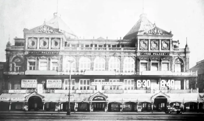 Framed Print : Blackpool Palace Cinema advertising the talkies Framed Print : Blackpool Palace Cinema advertising the talkies