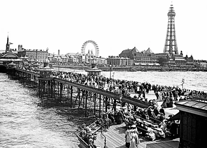 Framed Print : Blackpool from a pier Framed Print : Blackpool from a pier