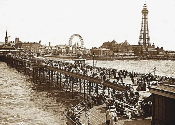 Framed Print : Blackpool from a pier Framed Print : Blackpool from a pier