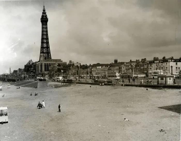 Framed Print : Blackpool Tower and beach, Lancashire Framed Print : Blackpool Tower and beach, Lancashire