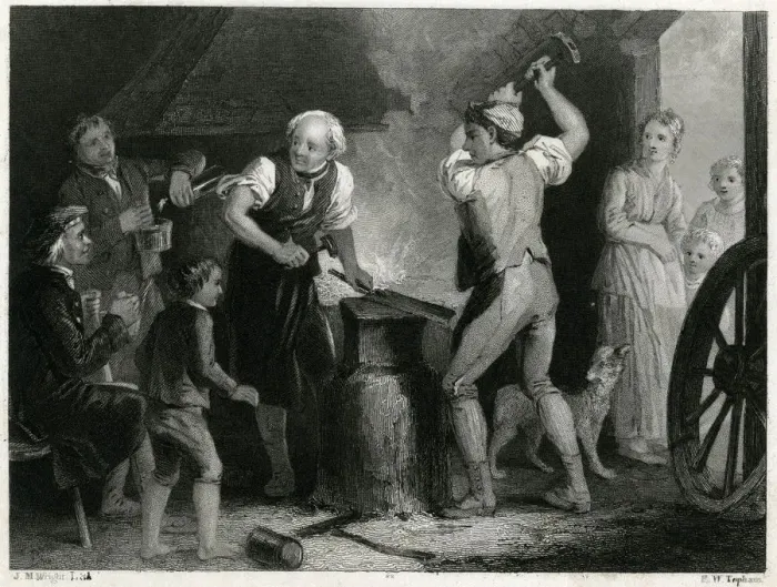 Framed Print : BLACKSMITH / CIRCA 1800 Framed Print : BLACKSMITH / CIRCA 1800