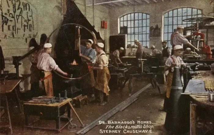 Framed Print : Blacksmiths Shop at Barnardos Home, Stepney Causeway Framed Print : Blacksmiths Shop at Barnardos Home, Stepney Causeway