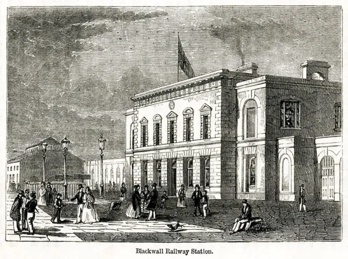 Framed Print : Blackwall Railway Station, London 1845 Framed Print : Blackwall Railway Station, London 1845