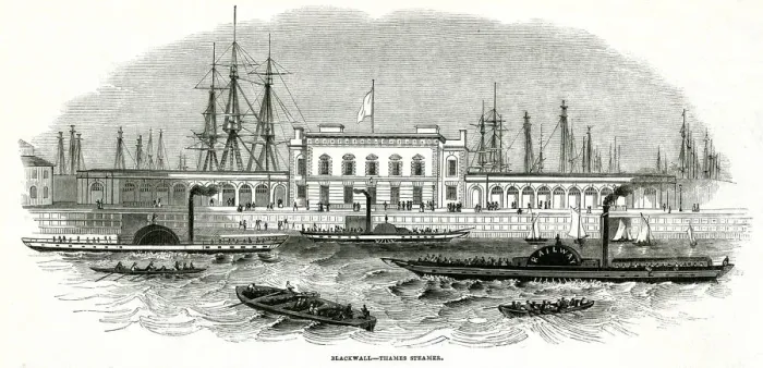 Framed Print : Blackwall, Thames Steamer 1846 Framed Print : Blackwall, Thames Steamer 1846