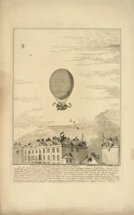 Framed Print : Blanchards balloon ascent, Chelsea, London Framed Print : Blanchards balloon ascent, Chelsea, London