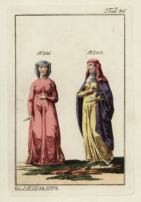 Framed Print : Blanche (d.1310) and Adele de Vermandois (944-975) Framed Print : Blanche (d.1310) and Adele de Vermandois (944-975)