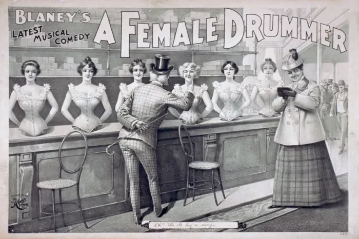 Framed Print : Blaneys latest musical comedy, A female drummer Framed Print : Blaneys latest musical comedy, A female drummer