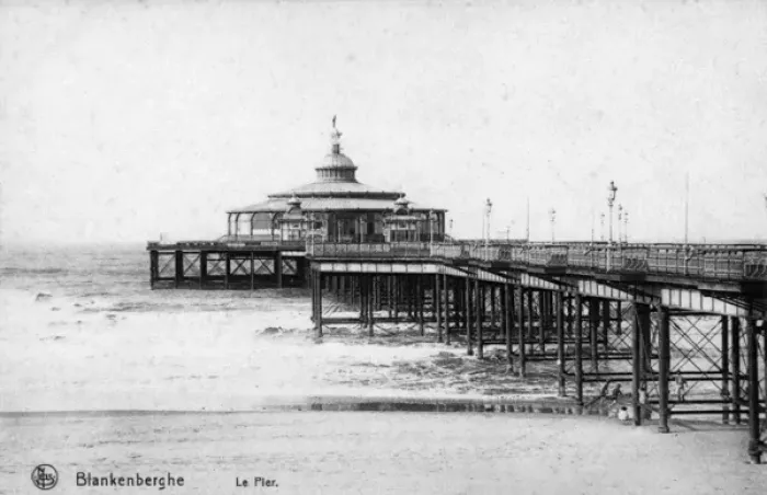 Framed Print : Blankenberghe / Pier C1905 Framed Print : Blankenberghe / Pier C1905