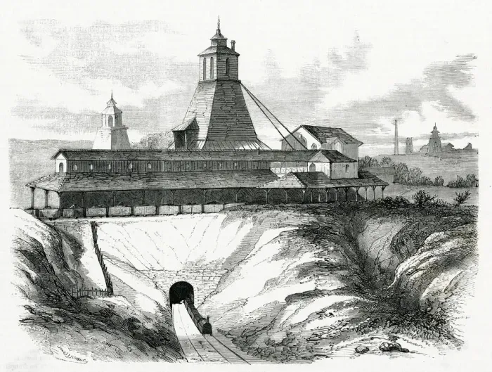 Framed Print : BLANZY MINE, FRANCE 1867 Framed Print : BLANZY MINE, FRANCE 1867