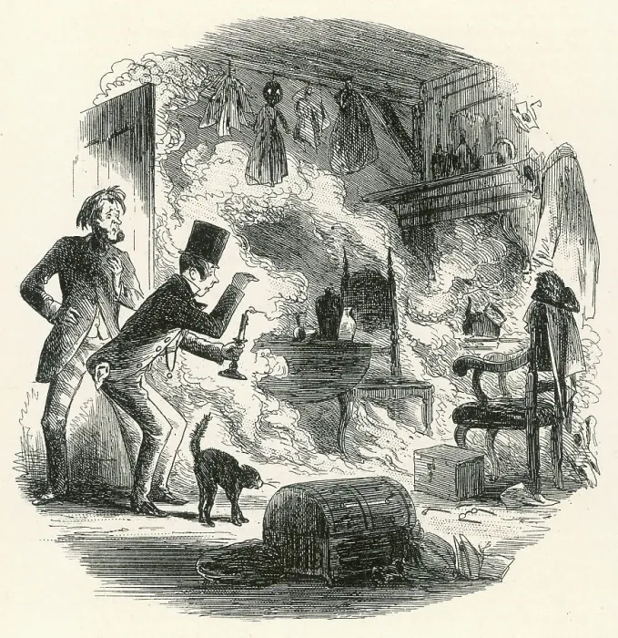 Framed Print : Bleak House - spontaneous combustion, 1853 Framed Print : Bleak House - spontaneous combustion, 1853