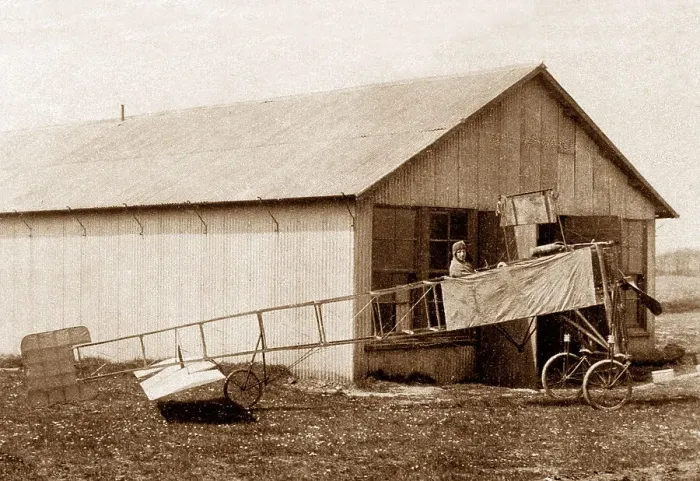 Framed Print : Bleriot aeroplane, Filey Framed Print : Bleriot aeroplane, Filey