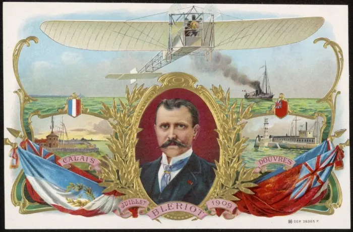 Framed Print : Bleriot Crosses Channel Framed Print : Bleriot Crosses Channel