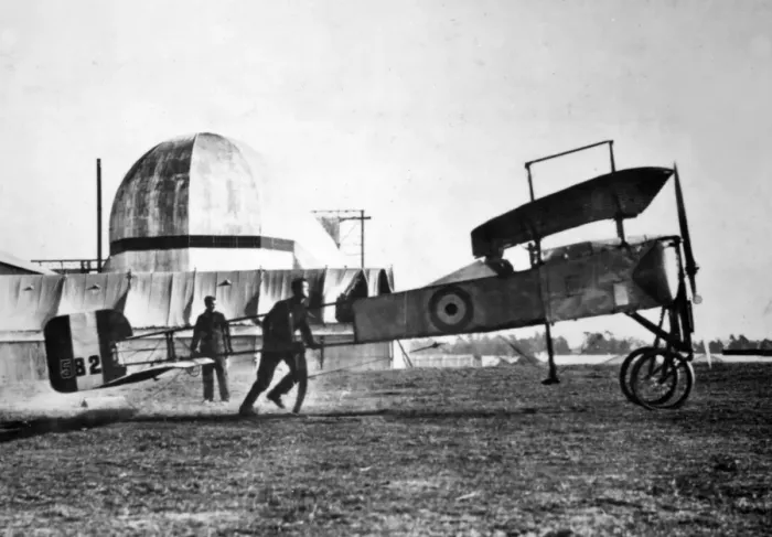 Framed Print : Bleriot Parasol (side view, on the ground, (running-up) Framed Print : Bleriot Parasol (side view, on the ground, (running-up)