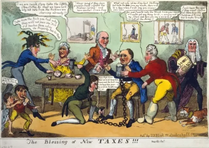 Framed Print : The blessing of new taxes Framed Print : The blessing of new taxes