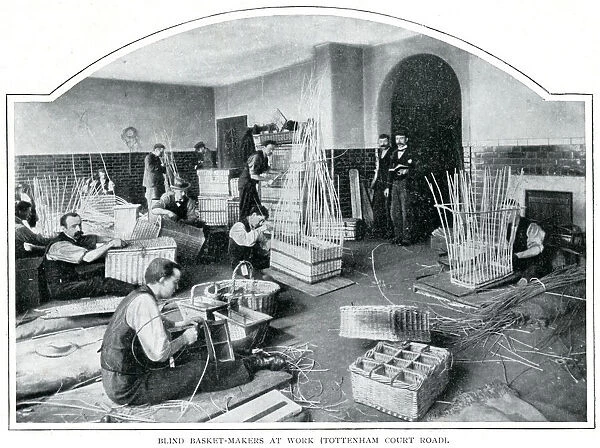 Blind Basket-Makers in London 1900