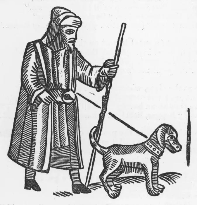Framed Print : Blind Beggar and Dog Framed Print : Blind Beggar and Dog