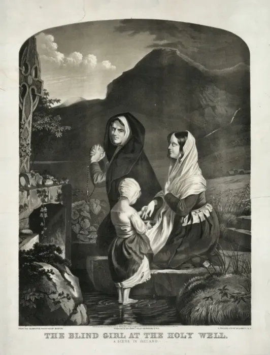 Framed Print : The blind girl at the holy well Framed Print : The blind girl at the holy well