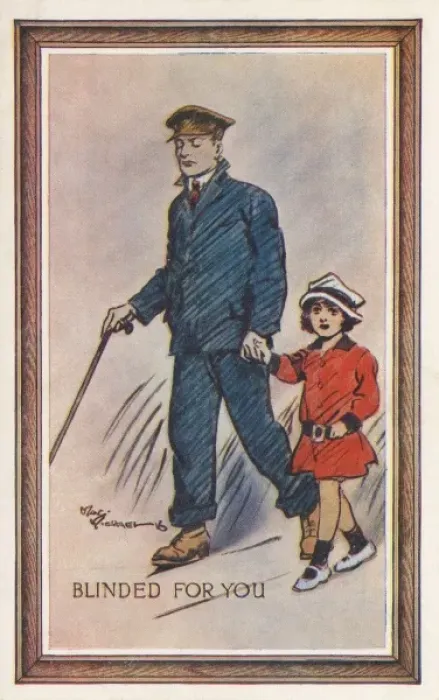 Framed Print : Blind Veteran Soldier - St Dunstans Hostel Framed Print : Blind Veteran Soldier - St Dunstans Hostel