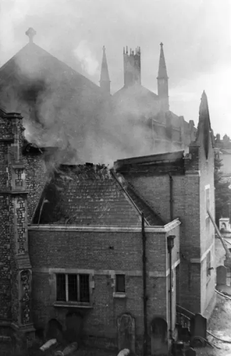 Framed Print : Blitz in London -- Holy Trinity Church, Hounslow, WW2 Framed Print : Blitz in London -- Holy Trinity Church, Hounslow, WW2