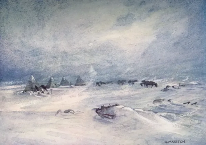 Framed Print : Blizzard on Barrier Framed Print : Blizzard on Barrier