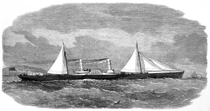 Framed Print : The blockade runner Lizzie; American Civil War, 1864 Framed Print : The blockade runner Lizzie; American Civil War, 1864