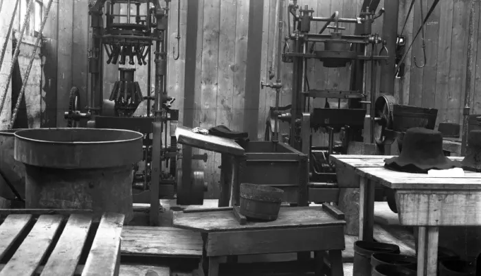 Framed Print : Blocking shop at Battersbys hatworks Framed Print : Blocking shop at Battersbys hatworks