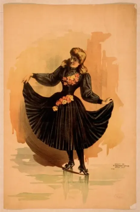Framed Print : Blond woman in black dress with roses holding up skirt Framed Print : Blond woman in black dress with roses holding up skirt