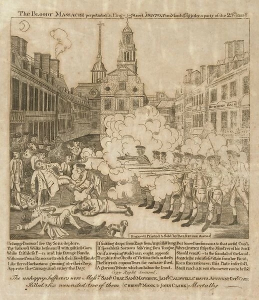 The bloody massacre perpetrated in King Street Boston on Mar