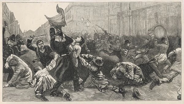 Bloody Sunday riot in Trafalgar Square