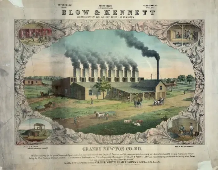 Framed Print : Blow & Kennett... Granby Newton Co. Mo... Collier White Lead Framed Print : Blow & Kennett... Granby Newton Co. Mo... Collier White Lead