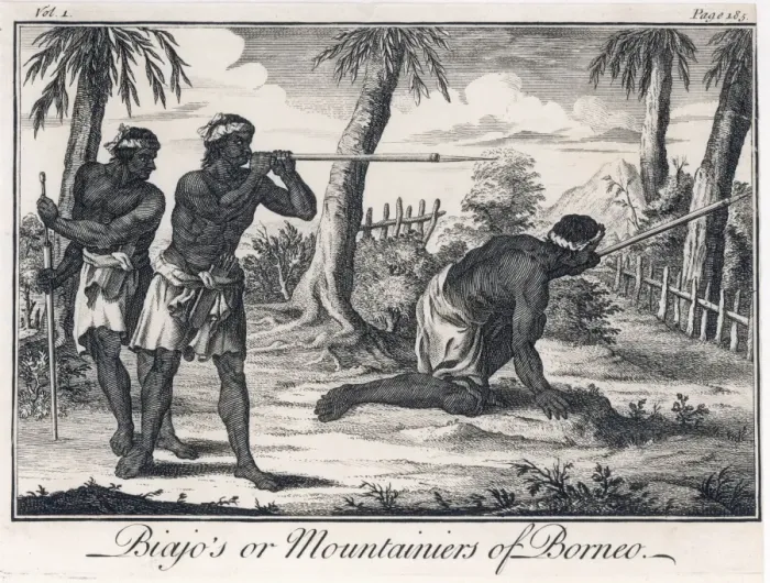 Framed Print : Blowpipe Borneo 18C Framed Print : Blowpipe Borneo 18C