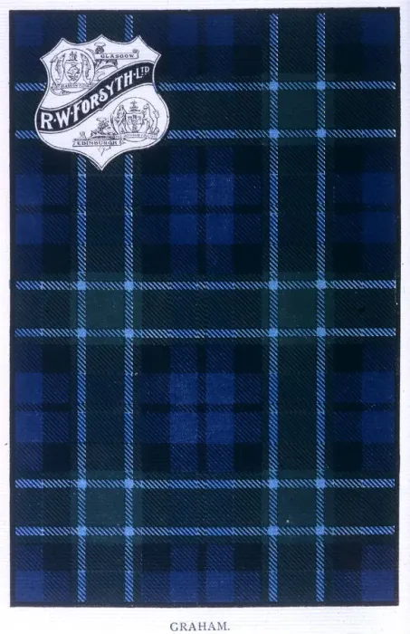 Framed Print : Blue and Green Graham Tartan Framed Print : Blue and Green Graham Tartan