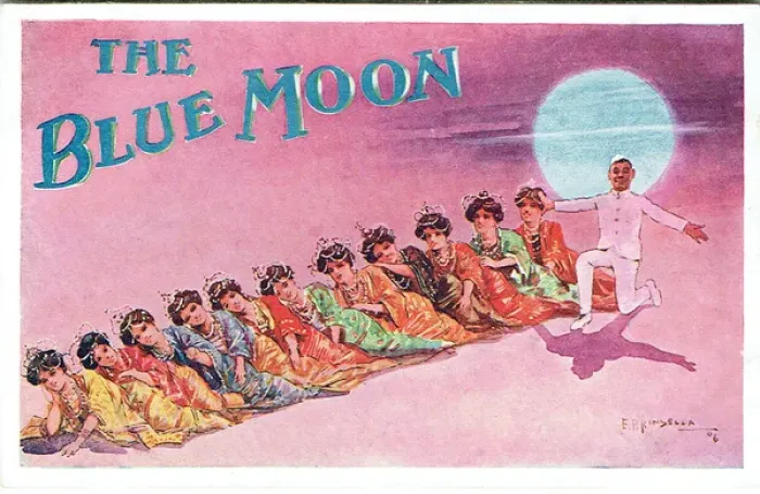 Framed Print : The Blue Moon by Harold Ellis Framed Print : The Blue Moon by Harold Ellis