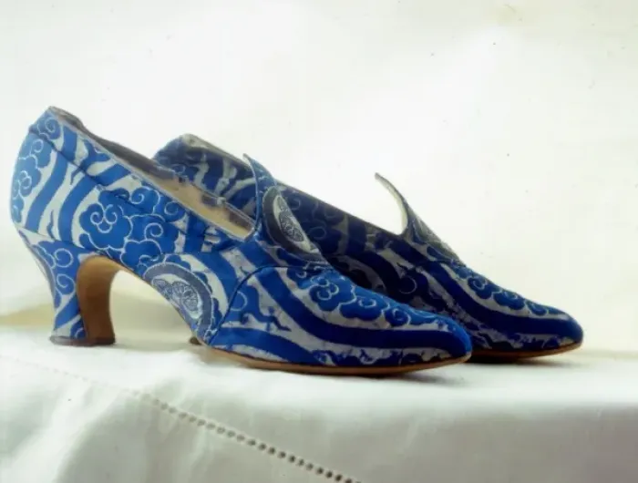 Framed Print : Blue shoes from Harrods Framed Print : Blue shoes from Harrods
